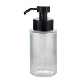Longan Home Decoration 300 ml /9oz Frosted Clear Glass Foam Pump Bottle With Short Nozzle Soap Bottles With Foaming Pumps