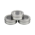 65dia X 25H mm Round Tin Box With Window for Gifts Accessories Tools Chocolate Candies Watches