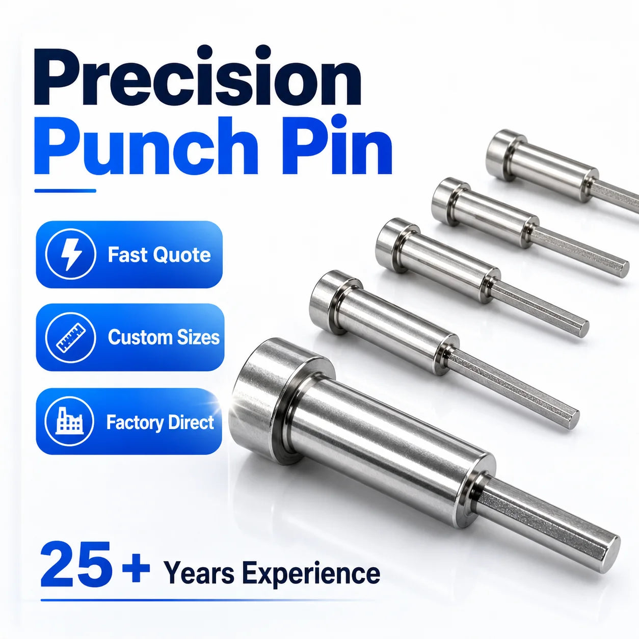 HASCO DME Mould Parts Hole Punch Die Punching Machine Carbide Steel Pin Punch