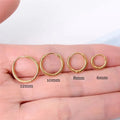 SP Trendy Simple Hoop Earrings Fashion Stainless Steel 18K Gold Plated Jewelry Hypoallergenic Hoop Earrings
