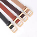 JULUN Ladies Belt PU Belt Manufacture Designer Belts High Quality Multi-color With Gold Square Buckle Elegant Waist Accessory