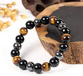 10mm Bring Luck Beaded Bracelet Obsidian Tiger Eye Hematite Stone Black Trendy Party Supplies Party Popper Unisex Bracelet