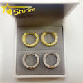 Ready to Ship Hip Hop Hoop Earrings Pass Diamond Tester 925 Sterling Silver Men Women Moissanite Earrings