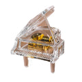 Crystal Piano Shape Toy Music Box Custom Melody Crystal Crafts Song Box