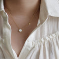 Joolim Classic Endless Chic 18K Gold Plated  Dainty Elegant Heart Shell Pendant Stainless Steel Necklace Fashion Jewelry
