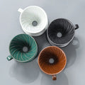 2022 Vintage Ceramic Filter Bowl Creative Coffee Filter Cup Hand Pour Coffee Set for Home Office