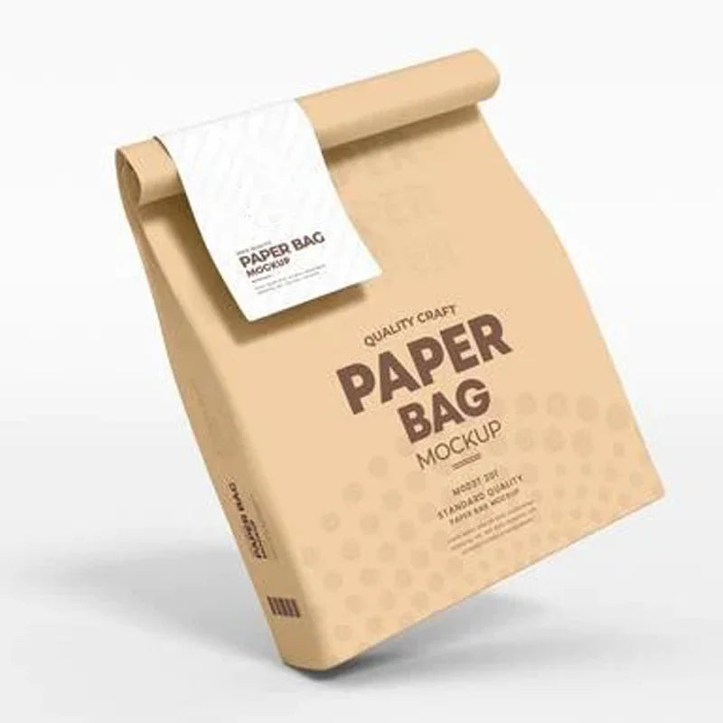 Biodegradable Kraft Paper Bag with Clear Window Zipper for Food Storage Customizable Sizes & Colors OEM
