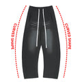 Curved Shape Leg Twisted Jean Pour Homme Drawstring Baggy Pant Pantalones Baggy Uomo Pantalon Balaise Pour Homme Joggers Men
