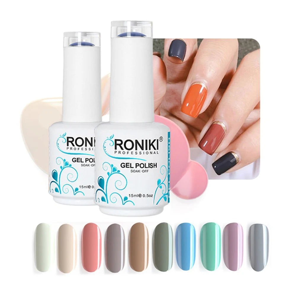 RONIKI Wholesale Nail Gel Oem Private Label Colors Soak off Uv Led Nail Polish Colour Uv Gel Nail Polish MegaBDM