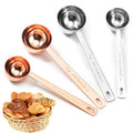 Stainless Steel Coffee Scoop 1/2 Tablespoon Measuring Spoon 15/30ml Metal Long Handled Coffee Measuring Spoons