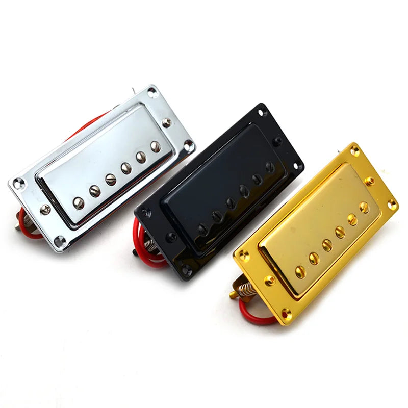 Mini 68X29MM 6 Hole Electric Guitar Humbucker Pickup Neck&Bridge Pickup for LP Guitar Black/Gold/Chrome