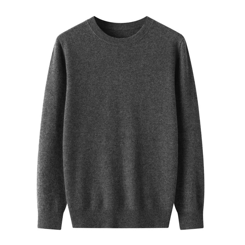 Custom Logo Men's Winter Sweater Casual Jacquard Pattern Embroidered Knitted Jumper Knitwear Design