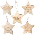 Islamic Muslim Ornament Eid Ramadan Mubarak Wooden Star Pendants Tree Party Decoration 2022 Home Wall Hanging Decor