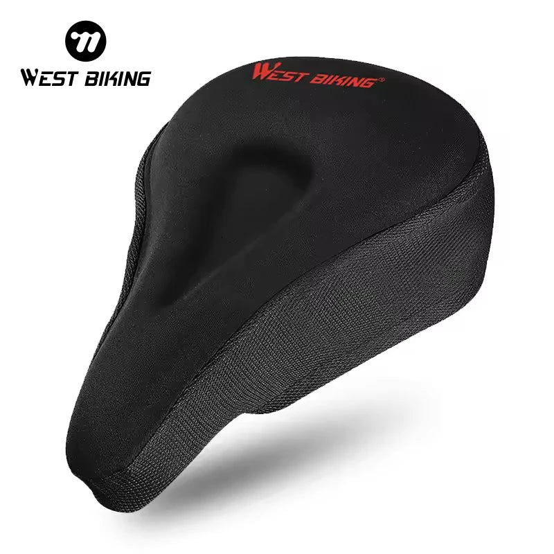 Comfortable Bicycle Saddle Cushion Cover Waterproof Soft Silicone Gel with Foam Padding for Mountain Bikes