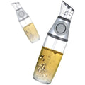 250ml/500ML Clear Glass Oil Bottle With Scale Glass Press Kitchen Oil Dispenser and Measure Oil Bottle Dispenser