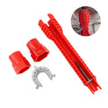 NINDEJIN Multifunctional 8 1 Sink Faucet Wrenches Double Head Water Pipe Spanner Industrial Grade Metric ABS+Aluminum Alloy