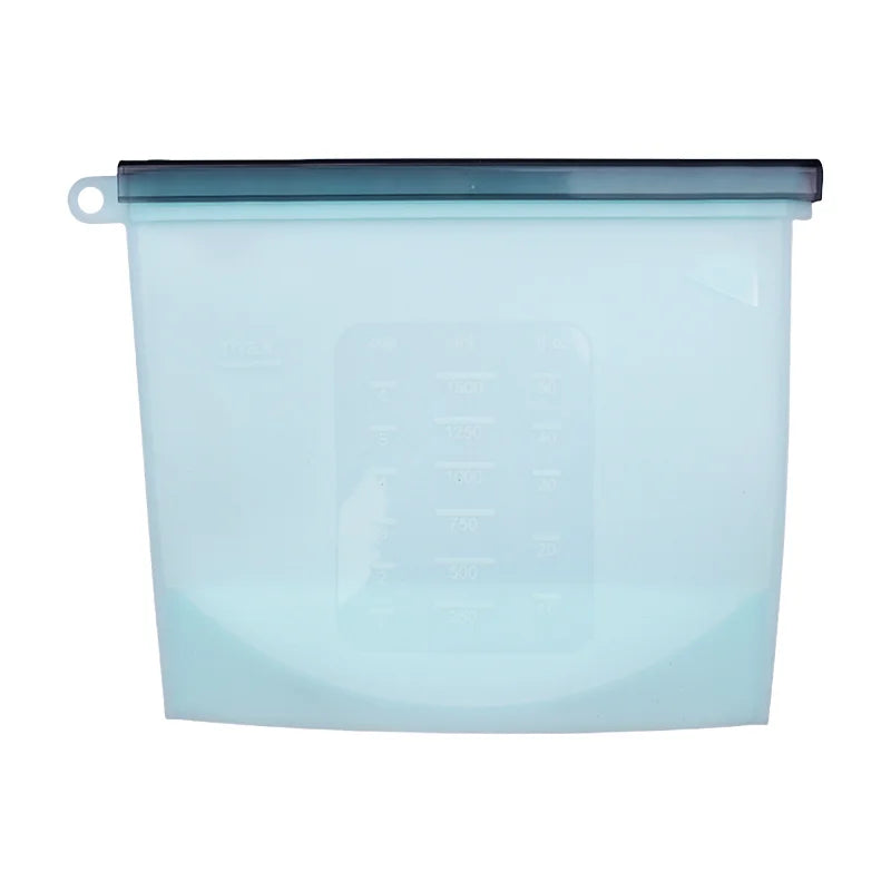 Reusable Durable BPA-Free Eco-Friendly Silicone Food Storage Bag Vacuum Sealing Travel Bag for Pets Sandwiches Fruits & Bread