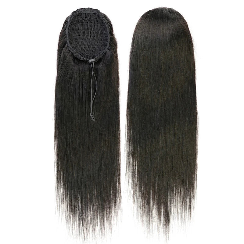New Super Long 12a Cuticle Aligned Virgin Human Hair 36 38 40 Inches Ponytail DrawstringPonytail Brazilian Hair