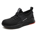 8186-4 Fashion Light Weight Steel Toe Sport Work ShoesBreathable Puncture-proof Durable Rubber Sole Casual Safety Shoes for Men