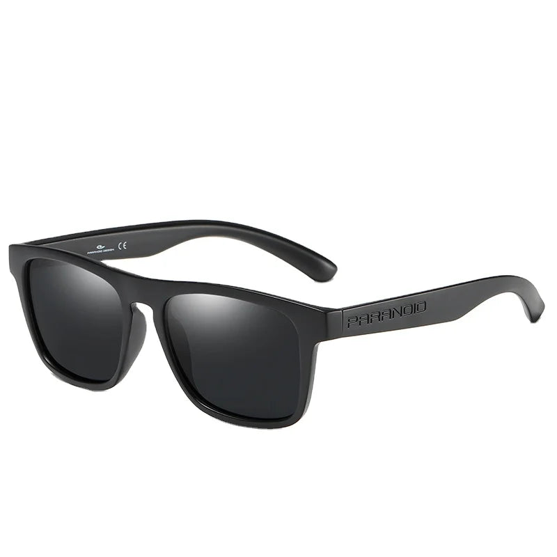PARANOID Polarized Unisex Sunglasses Thick Square Antiglare High Quality TAC Lenses PC Frame Red Blue Gray 2026