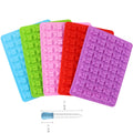 JCPING ZK-J03D 45/50 Cavity Silicone Gummy Moulds Mini Bear Jelly Molds 5ML Dropper BPA Free