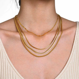 Women's Fashion Stainless Steel Chain Box Chain/snake Bone Chain/ Flower Basket Chain 2/3/6mm Necklace Jewelry