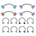 ASTM F136 Titanium Banana Barbell Nose Eyebrow Rings Horse Shoe 16G Labrets Ear Cartilage Piercing Earring Studs Body Jewelry