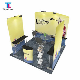 10*8ft Aluminum Tension Fabric Display Backdrop Stand for Trade Shows & Weddings-Modern Equipment for Effective Wall Backdrop