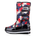 Wholesale Outdoor Unisex Waterproof Anti-slip Large Size Warm Furry Casual Camouflage Snow Boots Men Women Footwear Winter Shoes