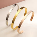 Blank Flat Straight Cuff Bracelet Premium 316L Stainless Steel Gold Plated Cuff Bracelet Flat Blank Bar Flat Blank Cuff Bracelet
