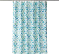 Modern Summer Ocean Watercolor Scales Shower Curtain Elegant Bathroom Accessories with Polyester Digital Printed Bathroom Hooks