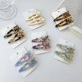 Sewingman B0692L Small Cute Tortoise Shell Beautiful Cat Hair Barrettes Clips for Women