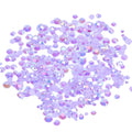 Clear AB Jelly Resin 6mm 500pcs Flatback Glue-on Rhinestones for Nail Art Bags & Shoes Decorations-Many Candy Colors