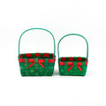 Wholesale New Christmas Candy Storage Basket Hand-Designed Bamboo Woven Flower Baskets