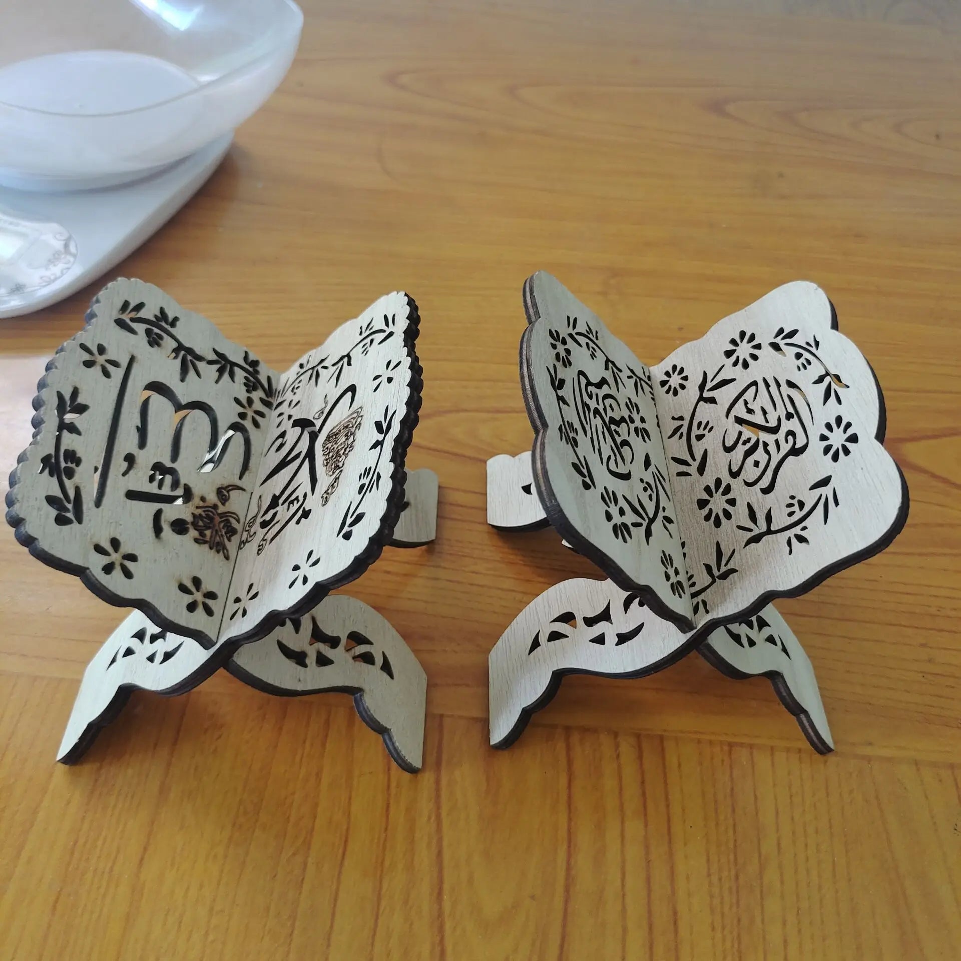 EID Wooden Handicraft Decoration Creative Gurban Moon Letter Decoration Wooden Muslim Bible