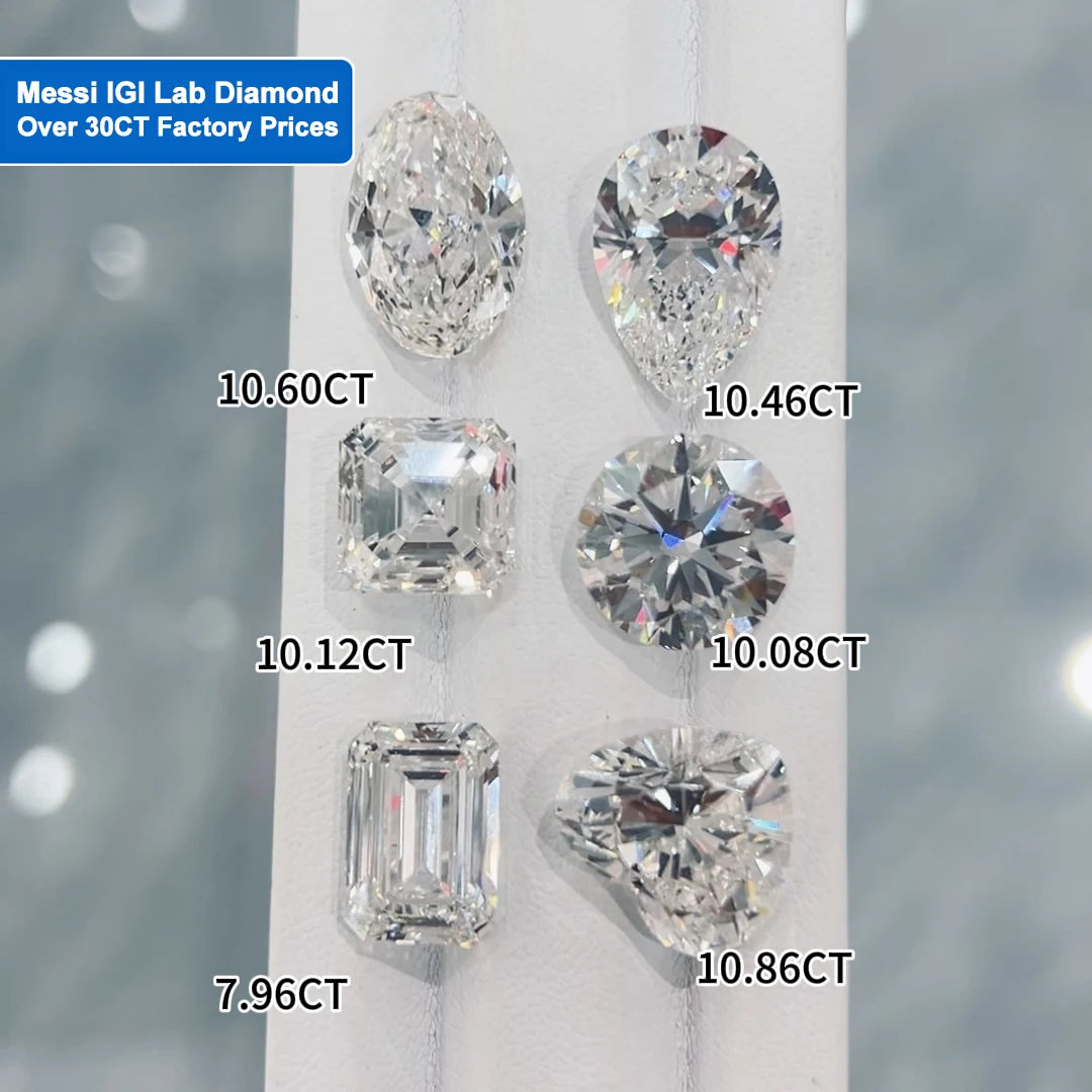 CVD HPHT Lab Diamond 0.3ct 0.5ct 1ct 2ct 3ct 4ct 5ct 6ct Loose Diamond Wholesale IGI  Customized Lab Grown Diamond