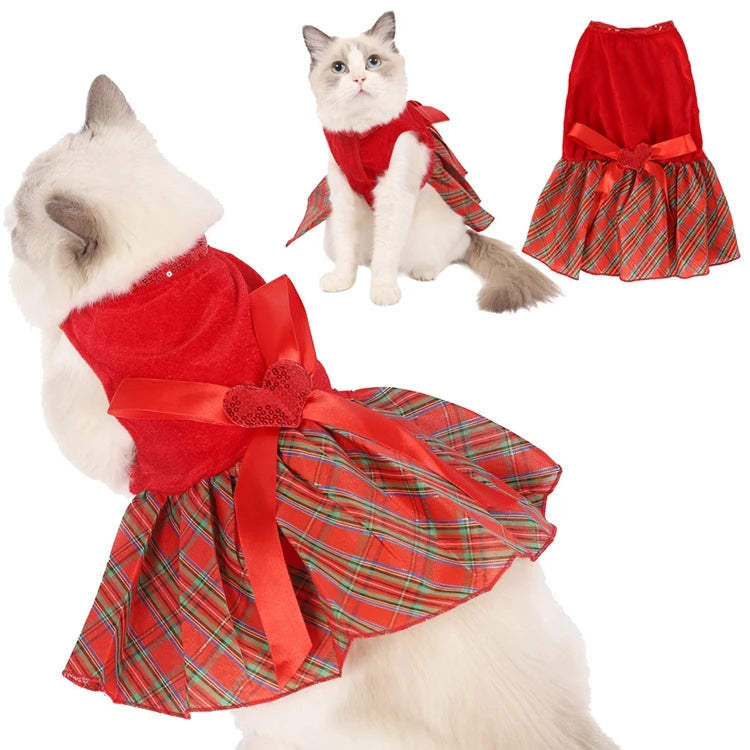 Wholesale Pet Apparel Red Luxury Party Birthday Dress Ropa Para Perro for Cat Party Dog Dress