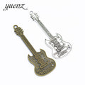 YuenZ Antique Silver Color Guitar Charms Pendants Jewelry Making Accessories Diy Handmade 68*25mm P117