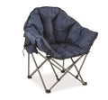OEM Wholesale Outdoor Stainless Steel Oversize Lazy Sofa Padded Modern Chairs Portable Collapsible Round Saucer Moon Chair Park
