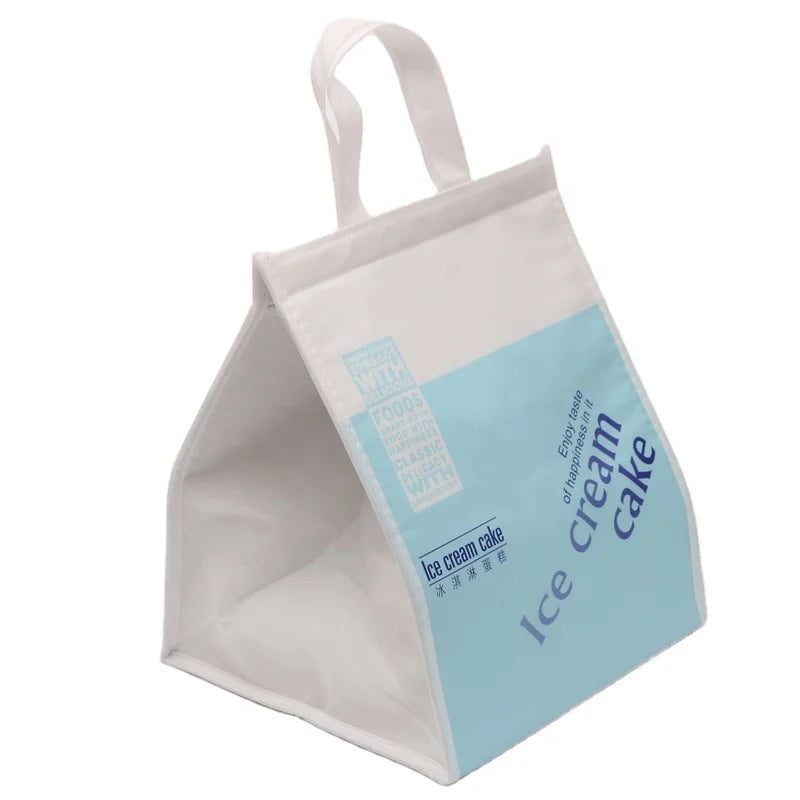Portable Insulated Tote Cooler Bag Reusable Thermal Lunch Bag with Logo for Picnics and Food Storage