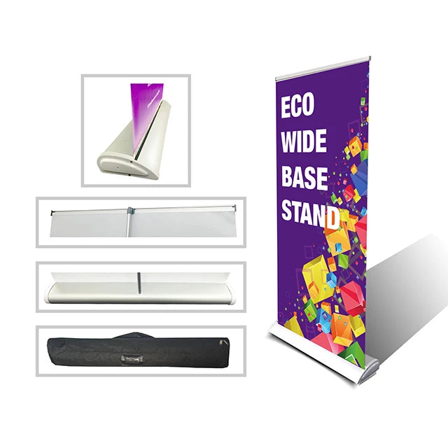 Easy-Up Folding Roll up Horizontal Banner Stand Eco-Friendly UV Resistant Waterproof High-Grade Standard Size Roll Banner Stand
