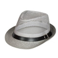 Wholesale New Women Summer Sunshade Flat Edge Mesh Top Cowboy Beach Man Jazz Breathable Net Fedora Straw Hats