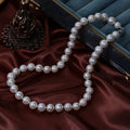 10-11mm Large Pellet Nucle-free Natural Freshwater Pearl Necklace S925 Sterling Silver Buckle for Women