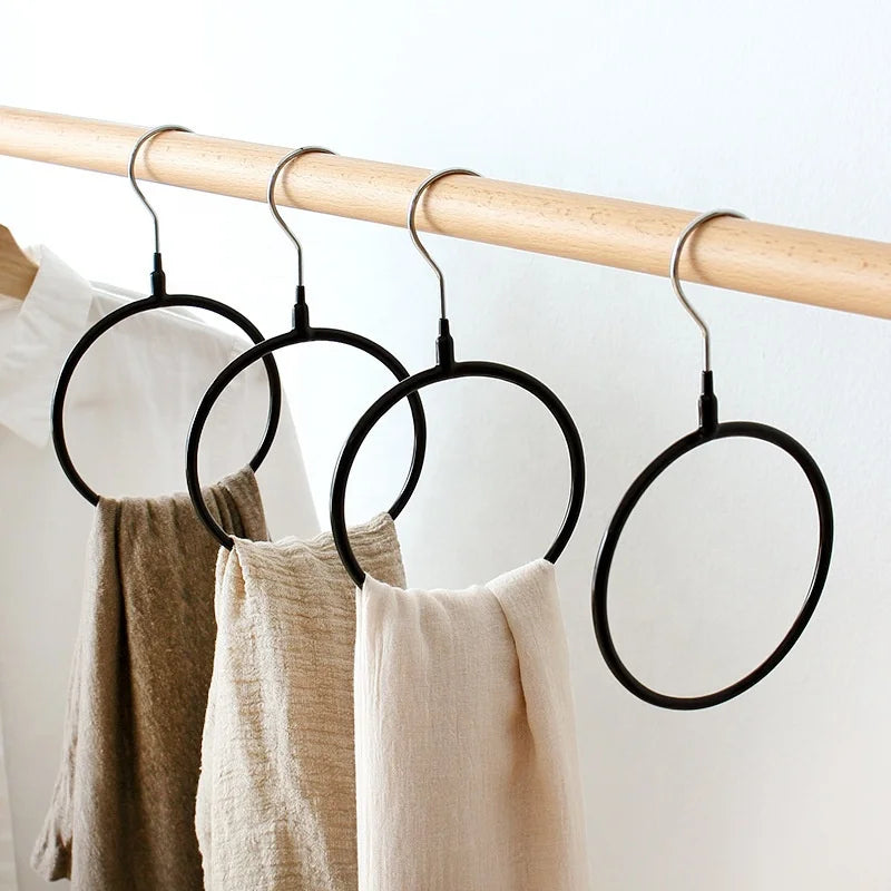 Wholesale Multi Functional Metal Alloy Tie Towel Storage Rack Round Ring Holder Hijab Accessories Muslim Hijab Scarf Hanger