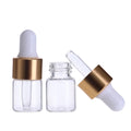 Mini 2ml 3ml 5ml Small Amber Borosilicate Glass Essential Oil Screw Cap Dropper Bottle for Cosmetic Use