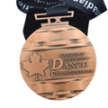 Personalized Antique Bronze Dancing Skating Medal Custom 3D Zinc Alloy Finisher Medals Honored Design with Canadian Maple Leaf