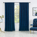 Wholesale Luxury Pompom Velvet Polyester Blackout Flame Retardant Insulated Grommet Modern Curtains Panels Living Room Window