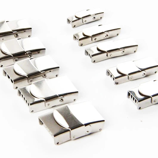 BMZ 316L Stainless Steel Multi Size Leather Secure Clasp Good Price Best Sell Simply Stainless Flat Clasp