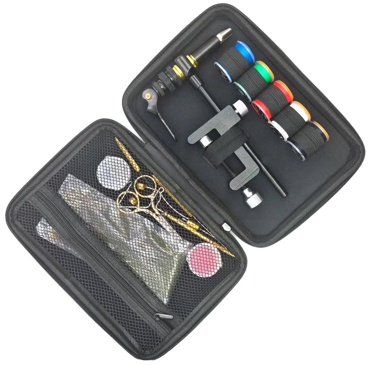 Professional Fly Fishing Bait Lure Hook Binding Tool Material Set Winder Knotter Fishing Tackle
