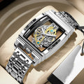 Bulk Wholesale Luxury Men Stainless Steel Skeleton Analog Quartz Watches for Men Reloj Para Hombre